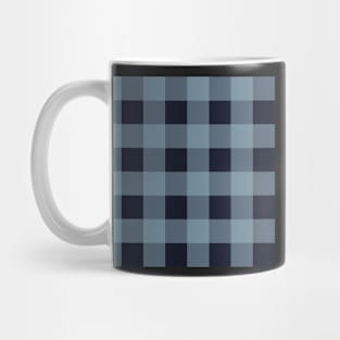 Turquoise and Navy Plaid Mug